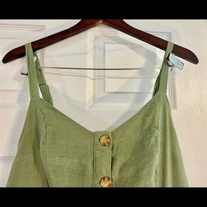 NWT Millie Gabrielle Olive green dress with pockets midi/maxi dress